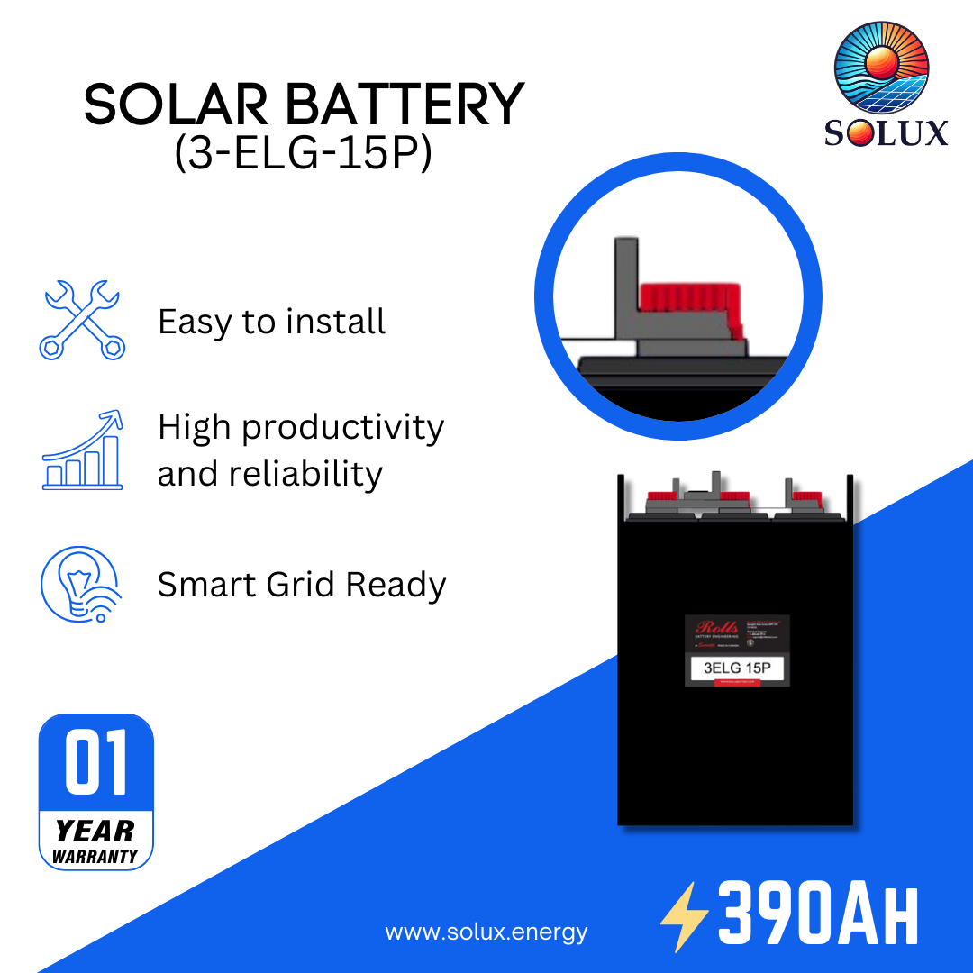 This is an image of Rolls Surrette 3-ELG-15P 6V 390Ah Flooded Deep Cycle Battery